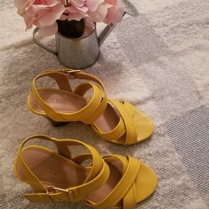 J Crew Yellow wedges